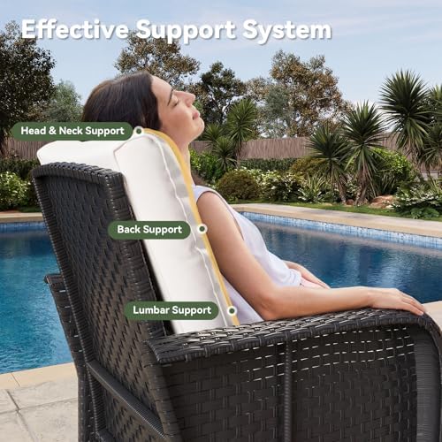Aoxun 10-Piece Wicker Rattan Patio Furniture Set with 44" Fire Pit Table - Image 5