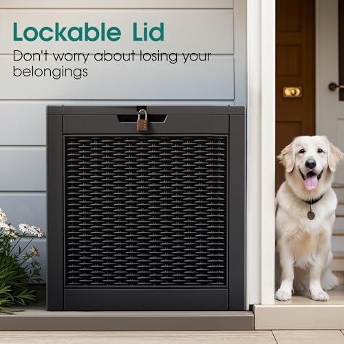KAMABOKO 35 Gallon Outdoor Storage Box Waterproof Deck Box for Patio - Image 5
