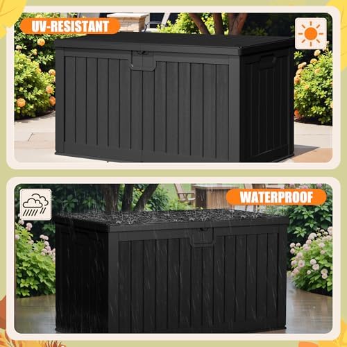 Devoko HDPE 240 Gallon Deck Box Double-Wall with Divider - Image 4