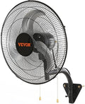 VEVOR Wall Mount Fan, 18 inch, 3-Speed, 4000 CFM Oscillating Fan, Black by VEVOR