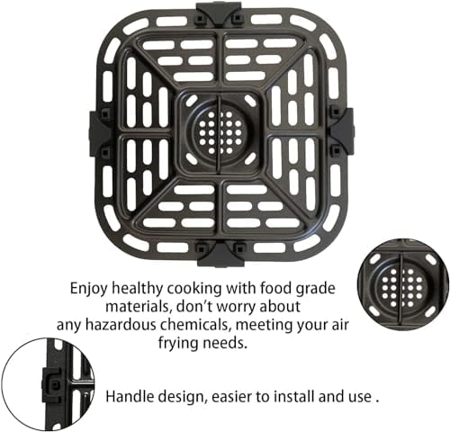 2QT Air Fryer Tray for Instants Vortex Mini Air Fryers, Upgraded Double Layer Nonstick Coating Air Fryer Grill Pan Crisper Plate Rack Grate Shelf for Instant 2QT Air Fryer, Dishwasher Safe - Image 5
