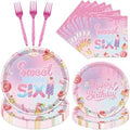 Sweet Sassy Six Birthday Tableware Plates Napkins Party Decor 96PCS by Aposwow