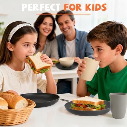 Wheat Straw Dinnerware Sets 20 PCS - Unbreakable Plates and Bowls Set - Image 6