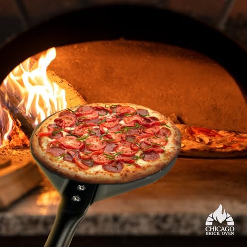 Chicago Brick Oven 7-Inch Perforated Turning Pizza Peel with Long Handle - Image 3