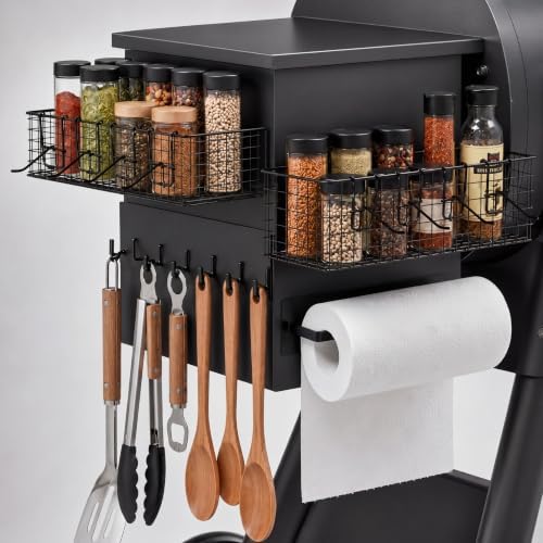 Maxdot 2 Pack Magnetic Bins for Pellet Grill, 1 Large + 1 Small Bin Set by Maxdot