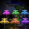 Weepong Solar Garden Lights 6 Pack New Upgraded Solar Lights Outdoor Waterproof 7 Color Changing Double Jellyfish and Star Flower Garden Decor Yard Lawn Christmas Decorations, Gifts for Women Mom by Weepong