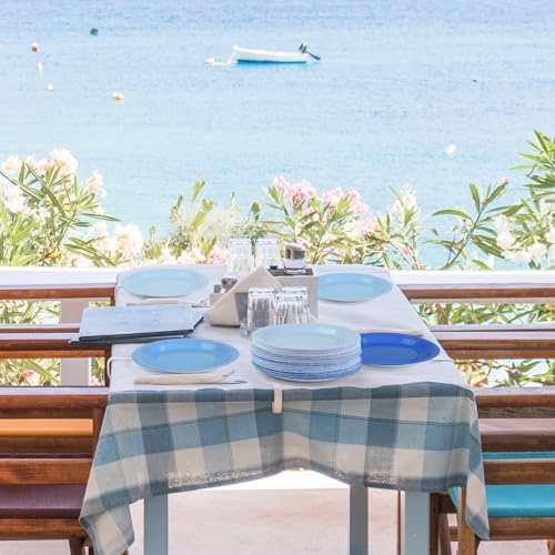 Breroa 72 Pcs Gradient Blue Paper Plates 7 Inch Bulk Blue Plates Disposable - Image 6