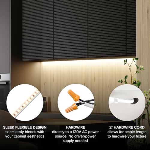 Maxxima 36 in. Hardwired LED Under Cabinet Strip Light, 1380 Lumens, 3000K - Image 4