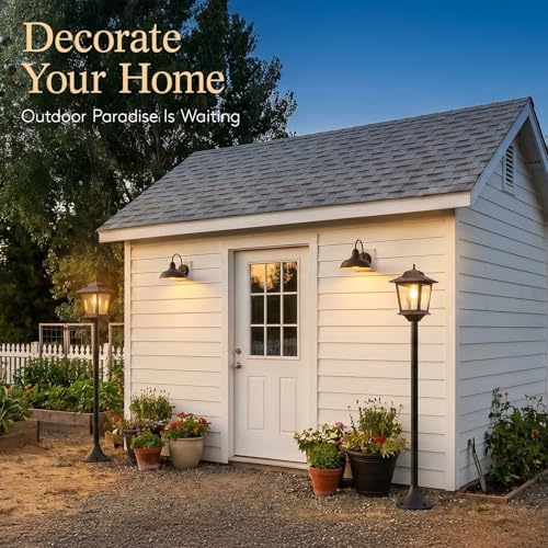 PASAMIC Solar Post Lights Outdoor, 2-Pack 63" Solar Lamp Posts Waterproof with 1 Replaceable Bulb, Warm White Dusk to Dawn Pole Lights for Garden, Patio, Pathway - Image 6