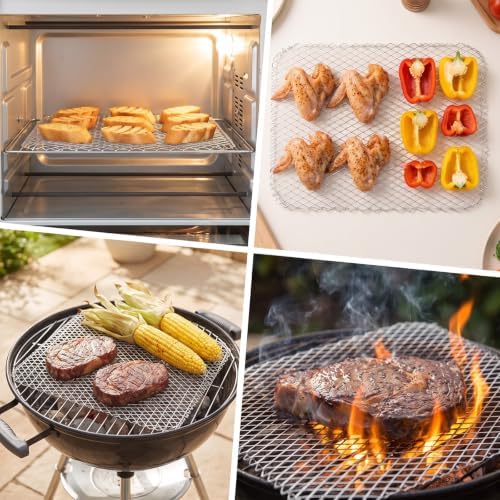 20Pcs Disposable Grill Topper 16x12In Non-stick Aluminum Mesh BBQ Grill Mat - Image 7