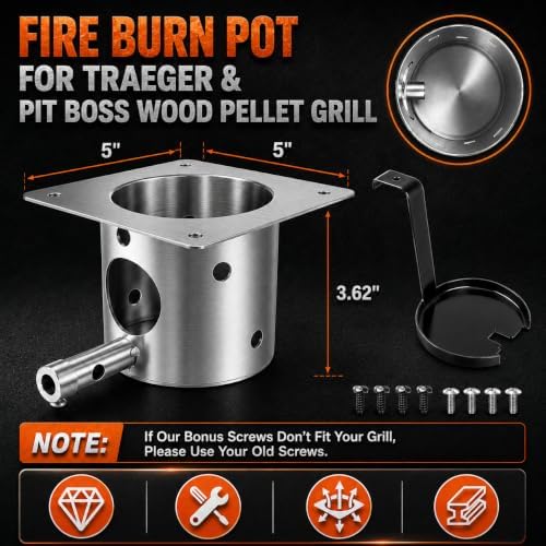 304 Stainless Steel Fire Burn Pot Replacement Parts for Traeger, Pit Boss - Image 2