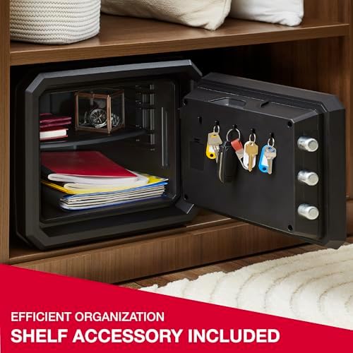 SentrySafe Fireproof and Waterproof Shelf Safe, Large Home or Office Safe with Dial Combination Lock and Override Key, 0.81 Cubic Feet, FPW082KSB - Image 6