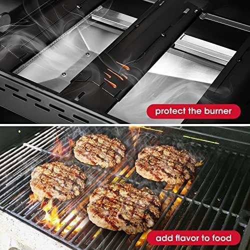 Unicook 6 Pack Adjustable Grill Heat Plates Burner Covers, 11.75-21 in L - Image 4