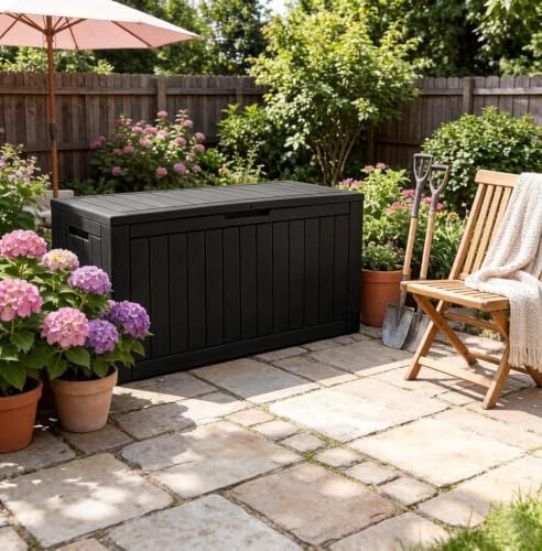 KAMABOKO Outdoor Storage Box, 140 Gallon Deck Box Outdoor Waterproof - Image 2