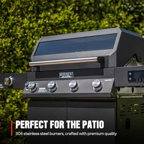 Monument Grills Denali Series, 4-Burner Liquid Propane Gas Smart bbq Grill Denali 425 with Stainless Steel Rotisserie Kit(2 Items) - Image 4