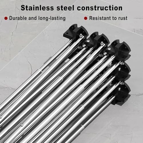 Stainless Steel Folding Workstand Table, Portable No Assembly Workbench with Storage Bag for BBQ, Garage Repair & Crafts, 9 Legs Support Heavy Duty,6 Legs - Image 3
