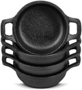 Ziliny 4 Pack Mini Cast Iron Skillets 4 x 4 x 1.2 Inch Cast Iron Pan by Ziliny
