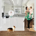 Reinforced 60" Wide Retractable Baby Gate with Reinforced Rods, 5 ft Retractable Dog Gate Indoor/Outdoor Baby Gate Retractable Gate - Bottom Anti-Escape, White by BabyPetSafetyGate