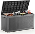 Deck Box 171 Gal Waterproof Outdoor Storage Patio Organizer Classic Black by ASKPASS