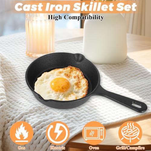 QTLCOHD 4 Pack Mini Cast Iron Skillet - Image 6