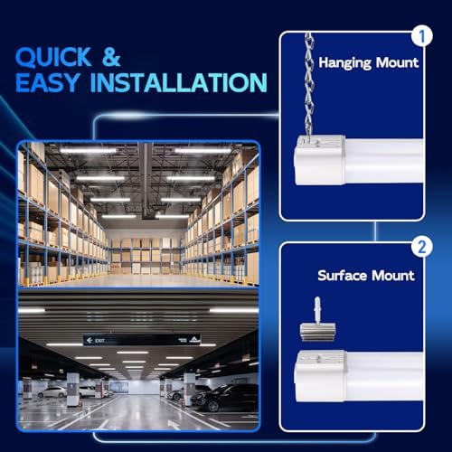 hykolity 60W 4FT Linkable LED Shop Light forGarage,6500LM - Image 3