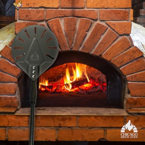Chicago Brick Oven 7-Inch Perforated Turning Pizza Peel with Long Handle - Image 5