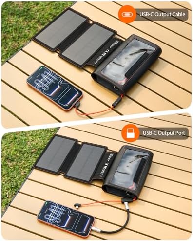 BLAVOR Portable Foldable Solar Charging Pack 10W, Built-in Charging Cable - Image 2