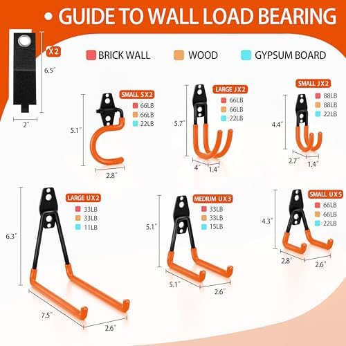18 Pack Garage Hooks Heavy Duty - Anti-Slip Coating - Image 2
