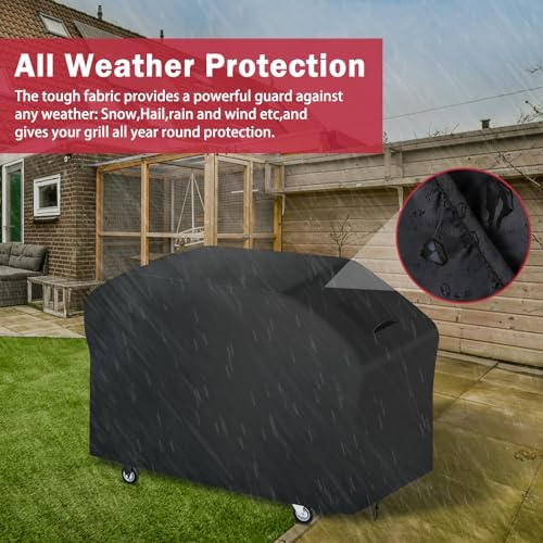iCOVER 5482 Griddle Cover for Blackstone 36 inch Griddles with Hood, Waterproof Lightweight Polyester Barbecue Covers with Air Vent& Drawstring Flat Top Gas Grills Protection - Image 4