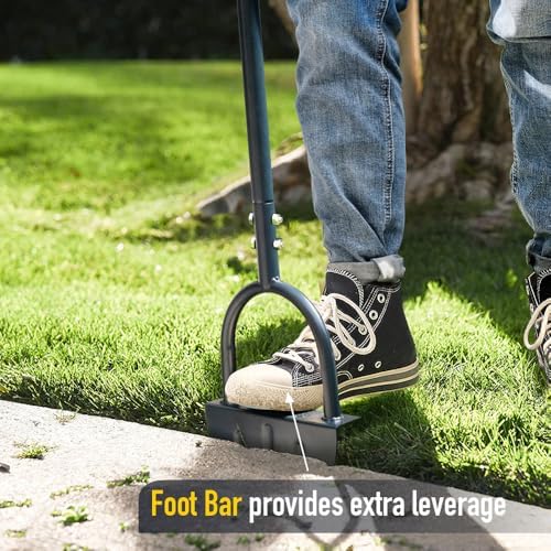 Colwelt Saw-Tooth Edger Lawn Tool, Half Moon Lawn Edger with T-Grip, Sidewalk Grass Long Handled Step Edger, 38-Inch - Image 3