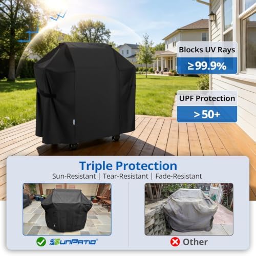 SunPatio Waterproof 52 Inch Grill Cover for Weber Spirit 200 & 300 Series - Image 4