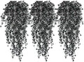 RECUTMS Artificial Hanging Plants Fake Black Vines Faux Draping Greenery by RECUTMS