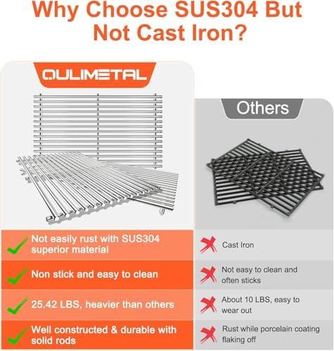 QuliMetal SUS304 9MM Grill Grates for Weber Genesis II E-410/E-415/E-435 - Image 4