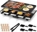 COSTWAY Raclette Grill for 8, 2-in-1 Table Grill, 1400W Electric Grill by COSTWAY