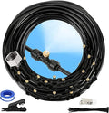 GMAULEE Misting Cooling System, DIY 49.2 FT(15M) Misting Line +15 Brass Mist Nozzles+ a Brass Connector(3/4'') Outdoor Mister System for Patio Waterpark Garden Trampoline Greenhouse by GMAULEEWaterMistingSystem