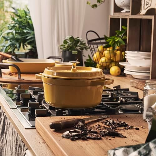 Staub Cast Iron 4-qt Round Dutch Oven - Citron - Image 3