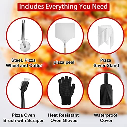 Outdoor Wood-Fired Pizza Oven Patio Pizza Maker for Backyard - Image 6
