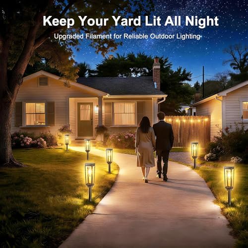 JEJOT Solar Pathway Lights Outdoor Waterproof, 12 Pack Solar Walkway Lights - Image 2