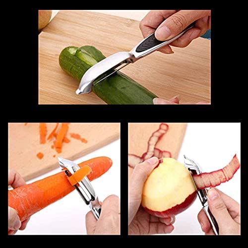 FUHUY Vegetable, Apple Peelers for kitchen, Fruit, Carrot, Veggie, Potatoes Peeler, Y-Shaped and I-Shaped Stainless Steel Peelers, with Ergonomic Non-Slip Handle & Sharp Blade, Good Sturdy (2PCS) - Image 4