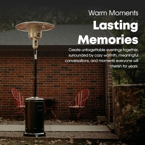 GasOne PH-8000A 50,000 BTU Outdoor Propane Heater for Patio with Wheels - Image 6