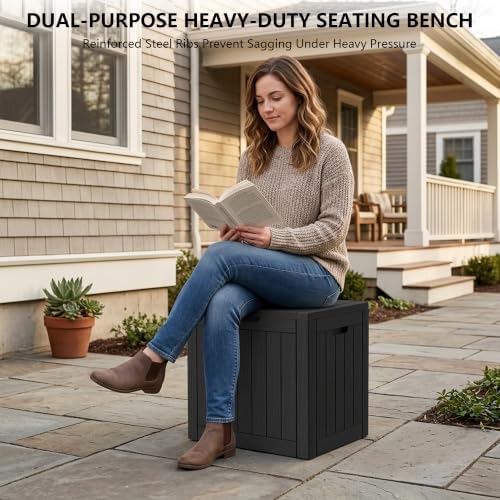Outdoor Storage Box, 35 Gallon Waterproof Deck Box [Upgraded 3.0] - Image 6
