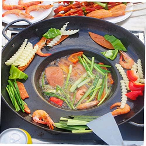SOLUSTRE Stainless Steel Frying Pan for Camping and Hiking, Black Flat Base - Image 7