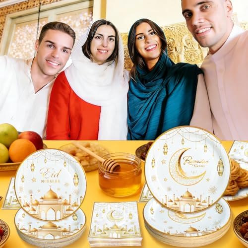 180pcs Ramadan Eid Mubarak Party Supplies,Serves 60 - Image 6