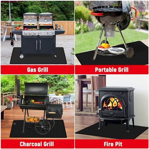 60 x 40 inches Under Grill Mats for Outdoor Grill Patio & Deck BBQ - Image 4