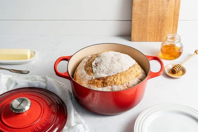 Le Creuset Enameled Cast Iron Round Dutch Oven, 5.5 qt., Cerise - Image 5