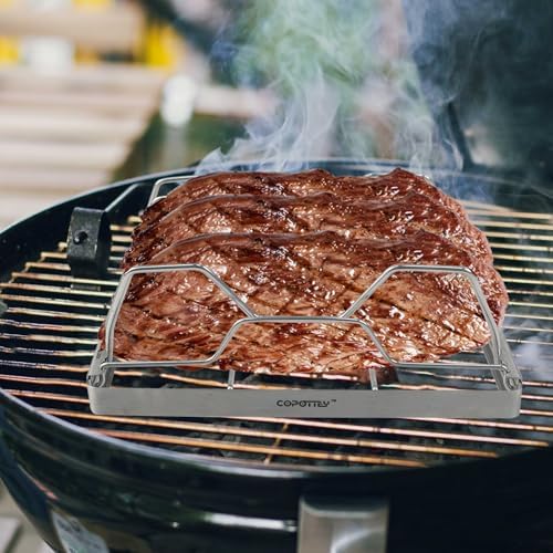 Stainless Steel Foldable Rib Racks for Smoking – 2 Pack (10 Inch), with Large Silicone Basting Pastry Brushes – Perfect for Grilling, BBQ Accessories - Image 4