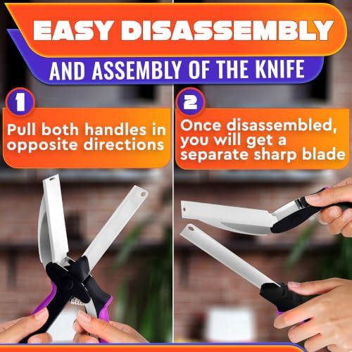 2 in 1 Kitchen Scissors for Food with Cutting Board, Safety Lock - Image 5