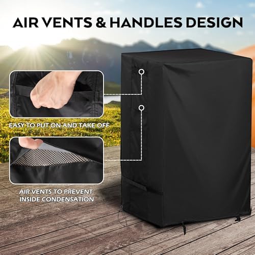 Smoker Cover for Pit Boss PBV3G1 Smoker Grill, Outdoor Grill Cover for Pit Boss Vertical Smoker Grill-23 L x 22" D x 47" H - Image 4