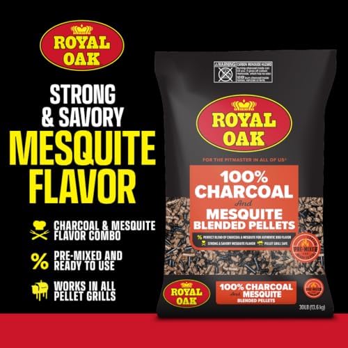 Royal Oak 100% Charcoal & Mesquite Pellets, 30 LB, Bold BBQ, Pellet Grill - Image 2
