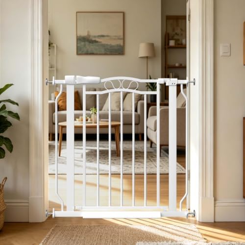 Fairy Baby 29.5"-33.8" Extra Wide Baby Gate Auto Close Dog Gate for Doorway by FairyBaby